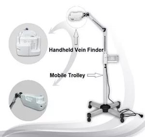 Mibile stand for veinfinder, lights, scopes, flexible arm